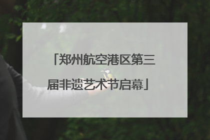 郑州航空港区第三届非遗艺术节启幕
