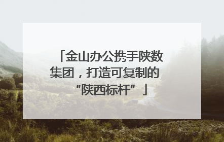 金山办公携手陕数集团，打造可复制的“陕西标杆”
