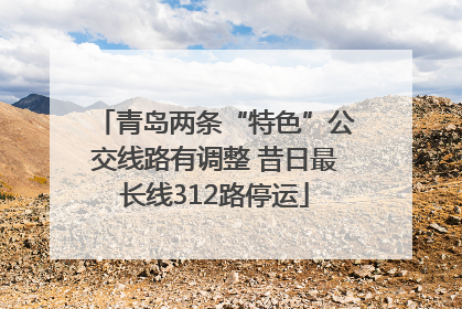 青岛两条“特色”公交线路有调整 昔日最长线312路停运