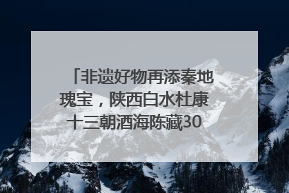 非遗好物再添秦地瑰宝，陕西白水杜康十三朝酒海陈藏30年别具一格