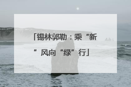 锡林郭勒：乘“新”风向“绿”行