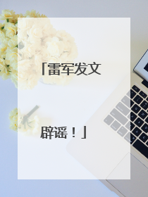 雷军发文辟谣！