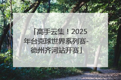 高手云集！2025年台克球世界系列赛-德州齐河站开赛