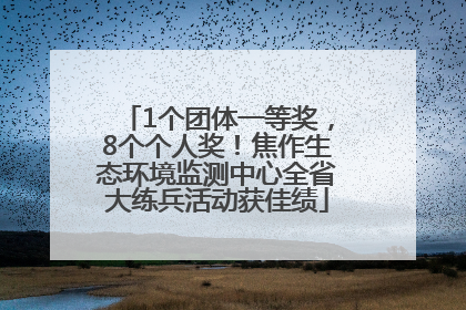 1个团体一等奖，8个个人奖！焦作生态环境监测中心全省大练兵活动获佳绩