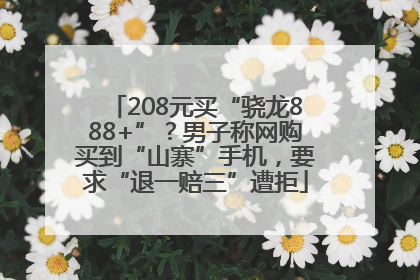 208元买“骁龙888+”？男子称网购买到“山寨”手机，要求“退一赔三”遭拒
