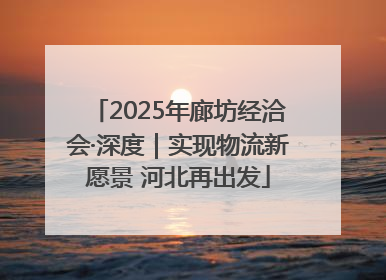 2025年廊坊经洽会·深度｜实现物流新愿景 河北再出发