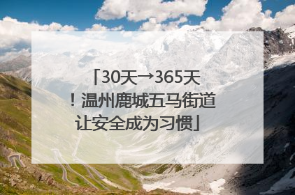 30天→365天！温州鹿城五马街道让安全成为习惯