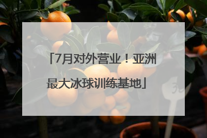 7月对外营业！亚洲最大冰球训练基地
