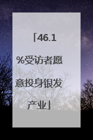 46.1%受访者愿意投身银发产业
