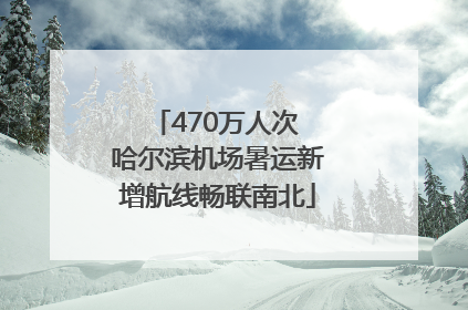 470万人次 哈尔滨机场暑运新增航线畅联南北