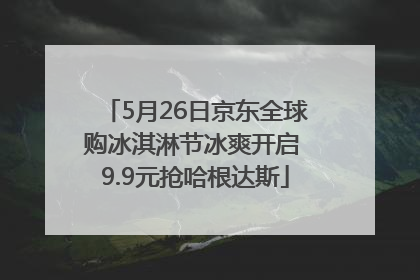 5月26日京东全球购冰淇淋节冰爽开启 9.9元抢哈根达斯